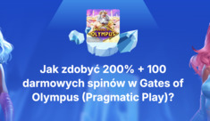 100 Free spins w Gates of Olympus  z bonusem 200%