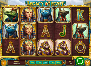 25 free spinów w slocie LEGACY OF EGYPT
