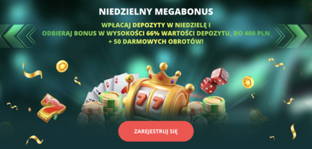 Niedzielne 50 free spins z bonusem gotówkowym w 22Bet