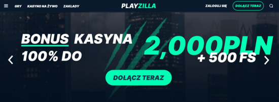 oferta bonusa na start w PlayZilla