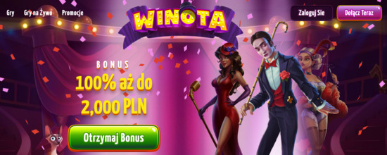Zarejestruj się w kasynie Winota i skorzystaj z atrakcyjnych bonusów